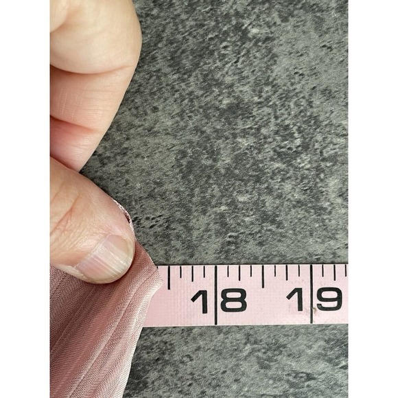 Express Pink Smocked Halter Dress Small Tiered Ruffle Fairycore Boho Cottagecore - Picture 10 of 11